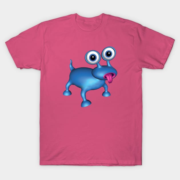 Blue Dog T-Shirt by Garetha01